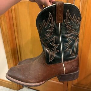 Ariat Men's Brown and Green Western Boots 13D